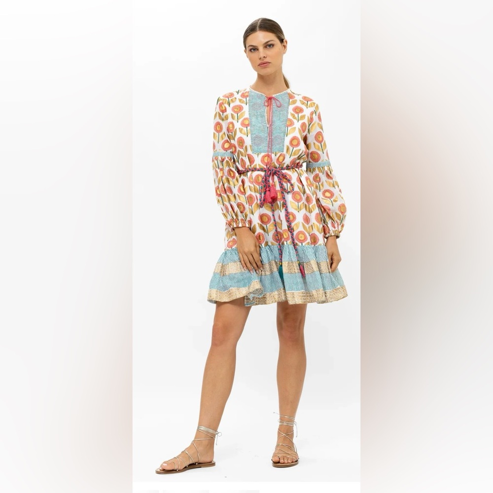 Oliphant Multicolor Floral Long Sleeve Dress